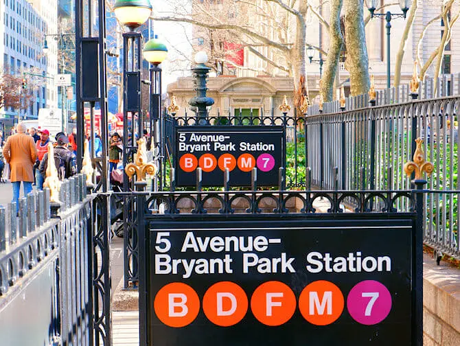 Entrance Subway Stations New York