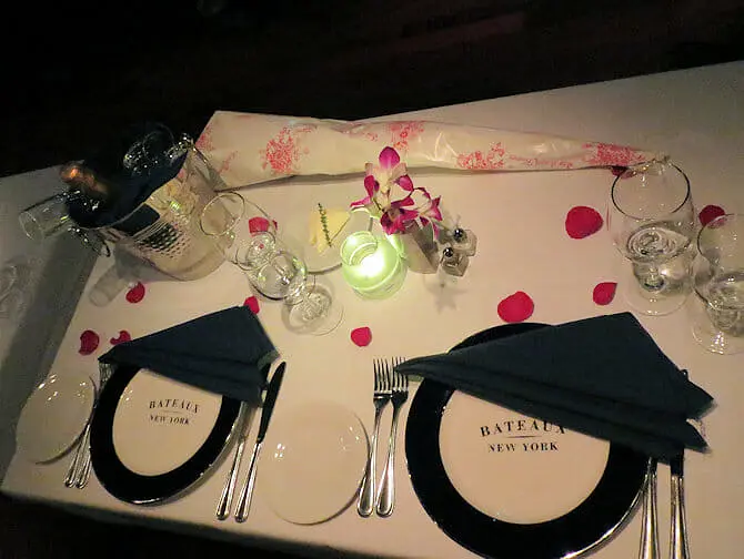 Valentine's Dinner Cruises in New York - Table