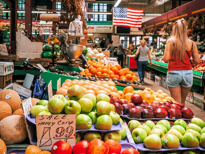Italian Market in the Bronx New York