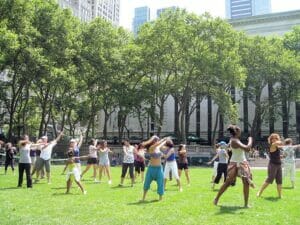 Dancing in Bryant Park