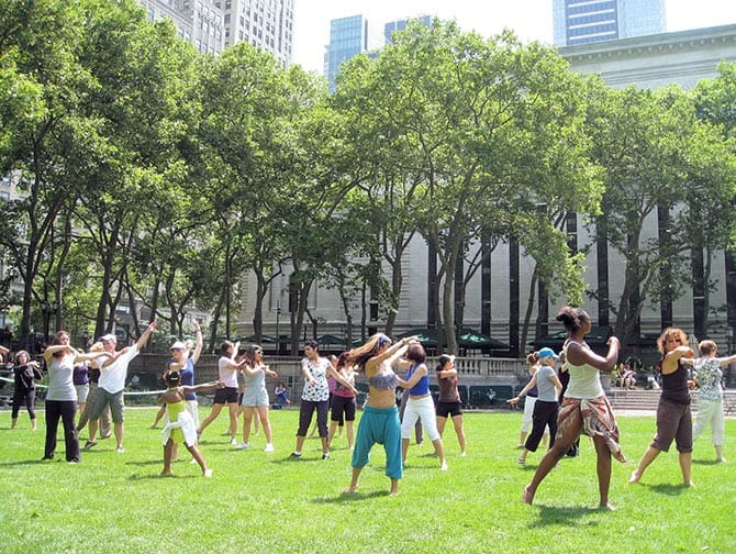 Dancing in Bryant Park