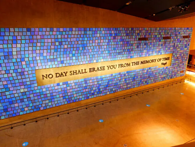 911 Museum in New York - Memorial Wall