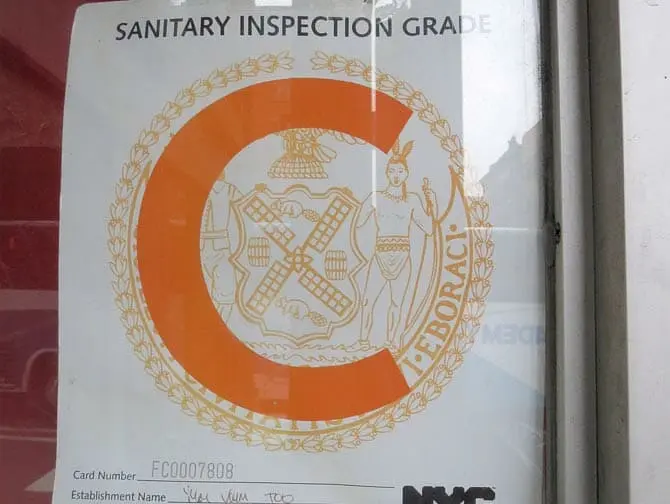 Grade C Restaurant in New York