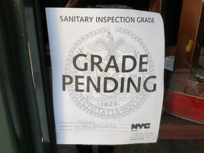Grade Pending Restaurant in New York