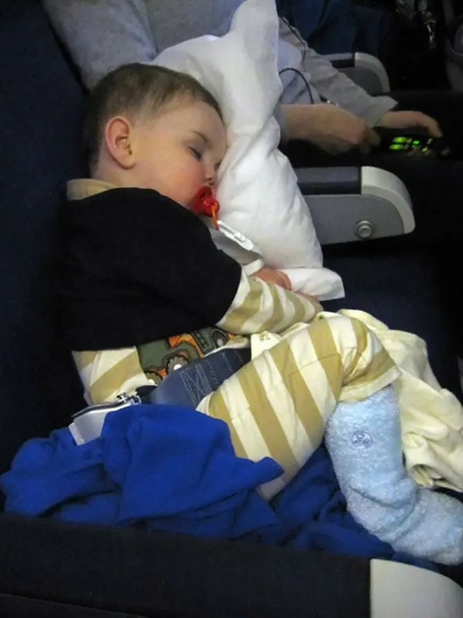 Travelling with babies to New York - Airplane