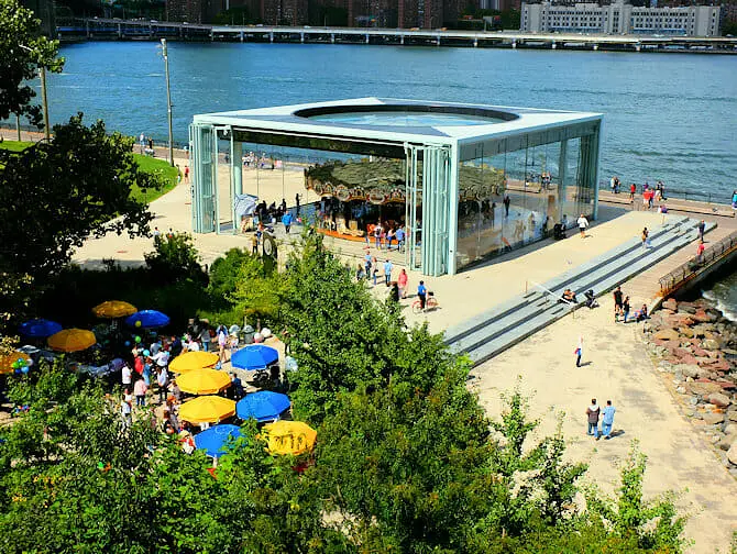 Brooklyn Bridge Park in New York Janes Carousel 1