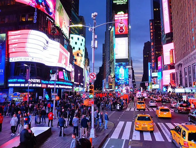 Gray Line Hop on Hop off bus in New York Night Tour