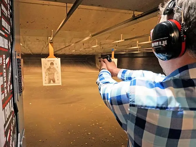 Shooting Range in New York - Pointing the Gun