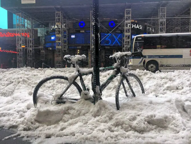 Schnee in New York - Verkehrsmittel