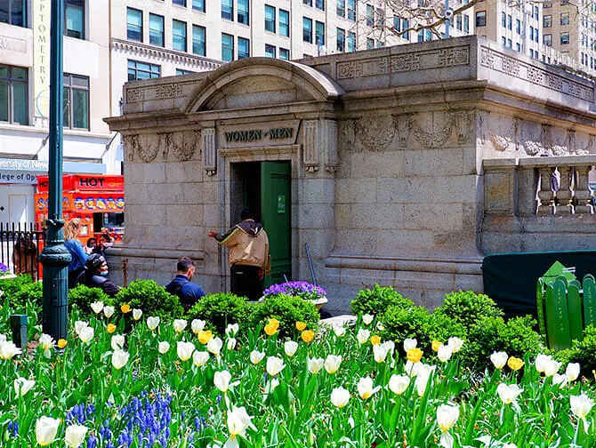 Bryant Park in New York - Public Bathroom