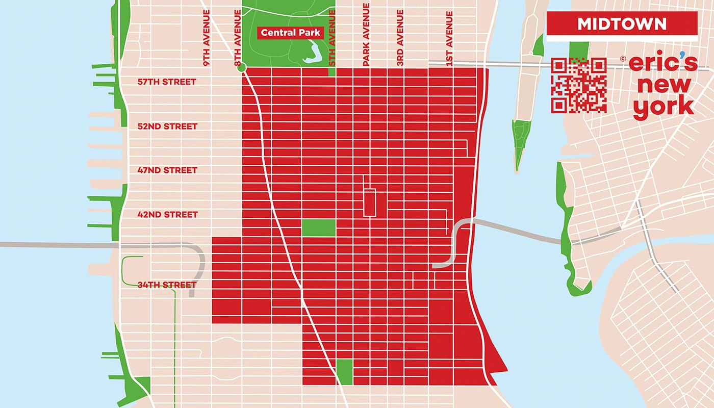 その他 New York Map of Midtown Manhattan Midtown Manhattan, NY Map by Avenza Systems Inc. | Avenza Maps