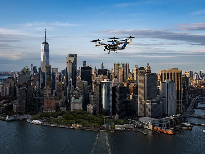 Joby Aviation Electric Air Taxi from JFK to Manhattan - 7-minute Flight from Airport to City