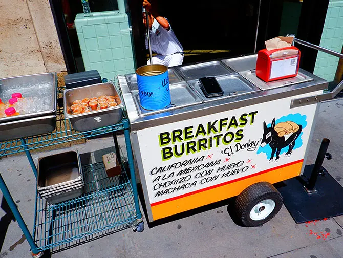 Breakfast in New York - El Donkey Burrito Cart